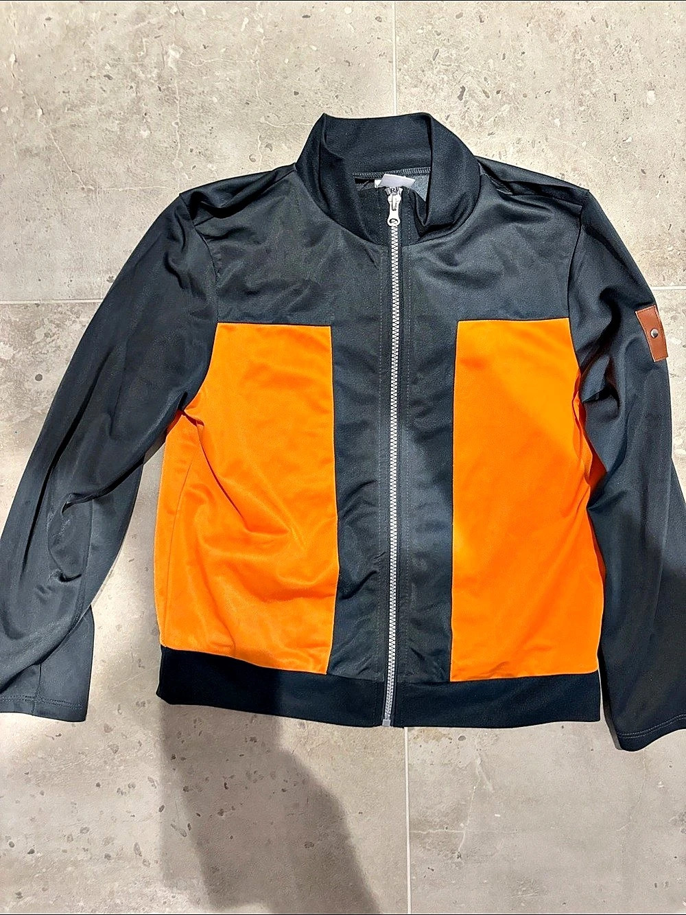 Naruto Shippuden Graphic Jacket Boys XL Black & Orange Like New
